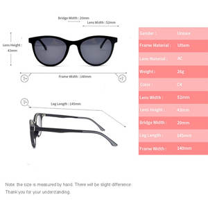 نظارات شمسية كلاسيكية وعصرية للجنسين نظارات شمسية بمشبك - Product Image 6