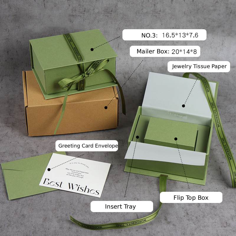 Green with mailer box