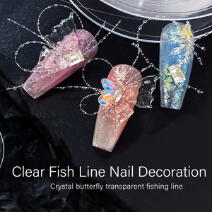 Fil de pêche transparent de 100 m en soie cristalline, fil de décoration pour ongles papillon, outil de manucure, pour la décoration de boîtes à ongles à presser - Product Image 2