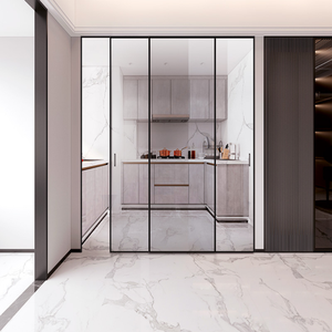 Modern Multi-Panel Tempered Glass <strong>Sliding</strong> <strong>Partition</strong> System Waterproof for Office Hotel Bedroom <strong>Room</strong> Divider for Office Mall - Product Image 5