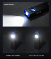 Lampe de travail LED compacte rechargeable Lampe de poche portable Base magnétique COB Slim Pen Lampe d'inspection pour l'entretien automobile