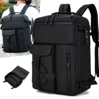 Sac à dos étanche en Oxford gonflable à compression sous vide, séparation sec/humide, pour voyage en extérieur, sacoche pour ordinateur portable, motif lettres, en polyester
