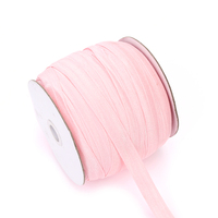 Bande élastique pliable personnalisée en usine, noire, blanche, colorée, pour vêtements, bande élastique sportive