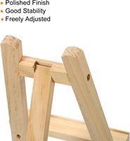 Lot de 2 mini chevalets en bois de 7,9 pouces, support triangulaire couleur bois pour table, idéal pour l'affichage de photos, cartes, toiles, mariages