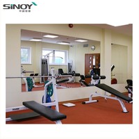 Aangepaste Vinyl Terug Veiligheid Glas Spiegel Voor Grote Muur Gym Dance Meubels Spiegel