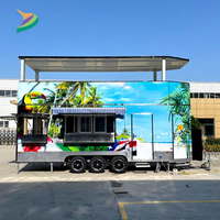 WEBETTER Pizza Foodtruck Concession Remorque traiteur Camion à bière Boulangerie Remorque mobile 2 étages pour bar Caravane alimentaire à vendre