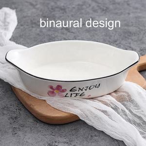 Plato para <span class=keywords><strong>horno</strong></span> microondas, bandeja de cerámica para hornear con esmalte - Product Image 6