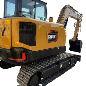 Mini excavadora SANY SY60C usada de alta calidad, pluma lateral de 6 toneladas, modelos SY35u SY55U, excelente estado con cojinete de bomba de motor - Product Image 1
