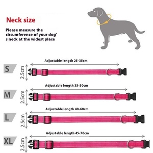 <span class=keywords><strong>Collar</strong></span> de Perro Ajustable de Nailon Acolchado con Neopreno Reflectante, con Anillo en D de Metal y Hebilla de Seguridad para Paseos Diarios y Entrenamiento - Product Image 2