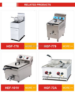 Friteuse commerciale à gaz en acier inoxydable 1 réservoir 2 paniers Friteuse à gaz Machine à vendre - Product Image 5