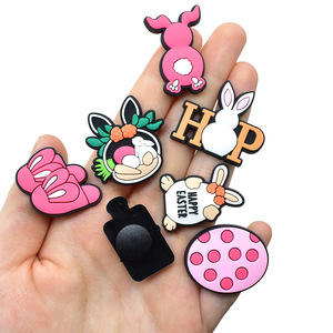 Charmes de chaussures lapin de Pâques, promotion cadeau, panier de Pâques, décorations de chaussures, œufs de Pâques, charmes de chaussures pour sabots - Product Image 3