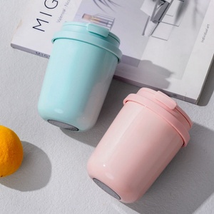 สินค้าขายส่ง แก้วกาแฟสแตนเลสสุญญากาศ ขนาด 11 ออนซ์ 300 มล. แก้วน้ำเก็บความร้อนสองชั้น ขวดน้ำร้อนแบบพกพา - Product Image 5