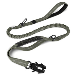 مبيع بالجملة مخصص نايلون عاكس مقبض ناعم حبل مطاطي معدن ضفدع مشبك حزام الأمان يؤدي الكلب - Product Image 2