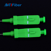 SC APC - SC APC FTTH Jumper Kabel Fiber Optik Singlemode Tak Terlihat dengan Selubung Nilon