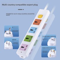 Multiprise multifonction 10A AC 220-250V, rallonge multiprise, adaptateur de prise UK/EU, usage domestique