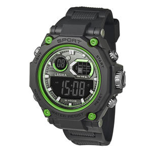 <span class=keywords><strong>Lasika</strong></span> นาฬิกาสปอร์ตดิจิทัลแฟชั่นลำลองสำหรับผู้ชาย, นาฬิกาอิเล็กทรอนิกส์กันน้ำสายเรซินรูปไข่เคสปลุก - Product Image 5