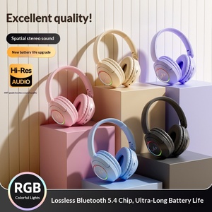 New Glowing Over-Ear Headphones, <b>Wireless</b> Headset with Mic, Long Battery Noise Reduction for Sports Gaming - Product Image 3