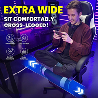 Chaise de jeu ergonomique moderne avec rotation et hauteur réglables, chaise de jeu exécutive en cuir, chaise de bureau