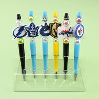 Perles en silicone en gros pour la fabrication de stylos, perles focales, porte-clés, cordons, lettres personnalisées, perles en bois