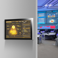 Moniteur marin encastré RCOMPT personnalisé de 24 pouces avec deux ports, écran tactile Android/Linux, montage mural VESA, ordinateur embarqué IP67
