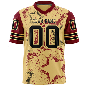 Custom Rugby Jersey Shirts Bedrukt Sneldrogende Sport Mesh Oversized T-Shirts Voetbalkleding Retro Heren American Football Jersey - Product Image 3