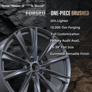 Jantes forgées monobloc personnalisées <span class=keywords><strong>LEAD</strong></span> 16-24 pouces, finition gunmetal multi-rayons pour BMW, Mercedes, Audi, Toyota - Product Image 2