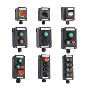 IP66 ABS/<strong>PC</strong> Double Button Emergency Stop Start Explosion Proof Control Box YXFB CH0850A-0821 Ex NEPSI &amp; CNEX Certified - Product Image 1