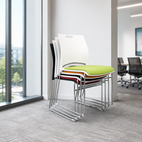 Chaise d'étude empilable ergonomique moderne pour salle de classe, formation, bureau à domicile et conférence