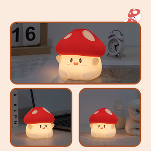 Lampu Tidur LED Bentuk Jamur, Dapat Diredupkan dengan Kontrol Sentuh, Modern, Dapat Diisi Ulang, Lampu Meja Dekoratif Kamar Tidur, Hadiah Lucu untuk Anak-Anak - Product Image 5