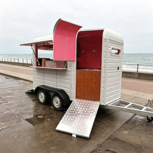 Carrito de comida callejera duradero con diseño personalizado para hamburguesas y batidos - Product Image 6