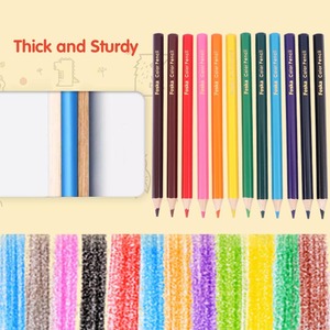 Foska 12 couleurs artistes professionnels <span class=keywords><strong>dessin</strong></span> fort 4mm recharge de crayon Jumbo <span class=keywords><strong>3</strong></span> en 1 crayon de couleur en bois pour les écoliers - Product Image 3