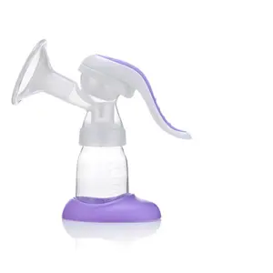 Silicone Manual Breast Pump Easy Use Hand-held Breast Pump with 4 Level Pressure