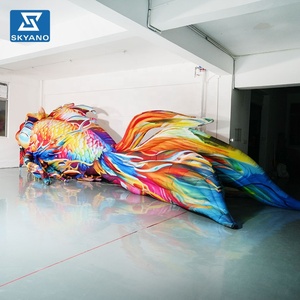 ไฟ LED แขวนขนาดใหญ่ รูปปลาการ์ตูนเป่าลมสีรุ้ง สำหรับตกแต่งเวที งานปาร์ตี้ และงานอีเว้นท์เชิงพาณิชย์ - Product Image 5