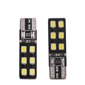 새로운 OEM ODM T10 W5W CANBUS LED 라이트 220루멘 12 SMD 2835 자동차 실내 도어 램프 및 방향 지시등 범용 장착 - Product Image 1