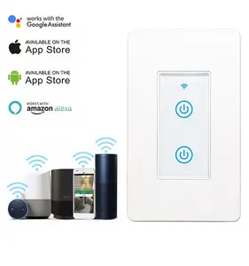 ארה"ב חמה Homekit אלחוטי בקרת 2 כנופיות Tuya בית חכם אוטומטי מתג Wifi חכם טיימר מתג קיר LED אור חכם מגע מתג