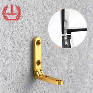 Bisagra de aleación de zinc con giro de 95 grados para caja de madera, montaje en superficie, diseño minimalista dorado - Product Image 1