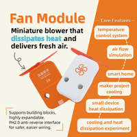Modul Kipas Motor DC QMY S24 dengan Baling-baling Pendingin, Antarmuka Anti-balik PH2.0 untuk Proyek Robot STEM Pemadam Kebakaran
