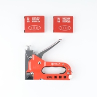 Agrafeuse manuelle 3 en 1 robuste avec extracteur de clous pour la fabrication de boîtes en bois