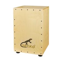 Gecko CL12N Cajon Birch Wood Box Drum Professional Percussion Instrument with Steel Snare Strings for Adults Kids Beginners