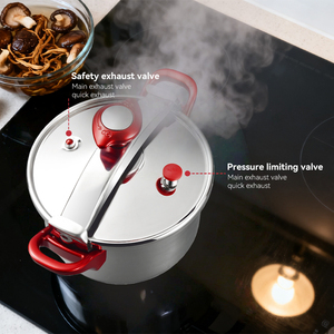 Ensemble de casseroles à pression professionnelles en acier inoxydable 3L 4L 6L 8L 10L 304 pour cuisinière à induction - Product Image 5