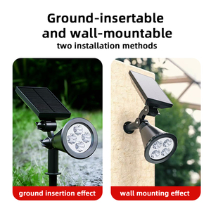Projecteurs solaires réglables IP65 étanches pour jardin, cour, extérieur, aménagement paysager, montage mural, lampes solaires pour pelouse, pour la sécurité - Product Image 6