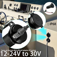 12V-28V auf 30V 3,5A IP67 Wasserdichter Panelmontage-DC-DC-Boost-Adapter für Starlink Mini RV Yacht Wanddurchführungs-Stromversorgung