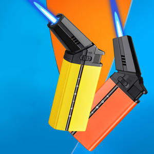 Custom Multi-Color Adjustable Windproof Jet Lighter Big Firepower Mini Slant Torch Lighter for Kitchen - Product Image 4