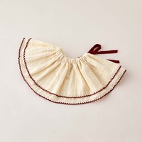 Bavoirs en coton gaze de classe A, 2 couches, unisexe, printemps/été, en pur coton, avec dentelle, pour nouveau-nés, à thème dessin animé, doux