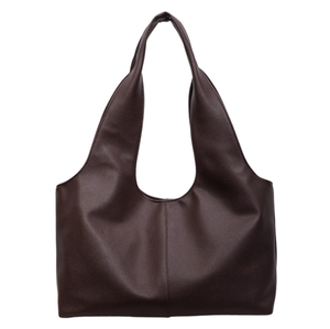 Silver Soft PU Leather Hobo Tote Bag Large Capacity Shoulder <b>Handbag</b> for Shopping Travel - Product Image 3