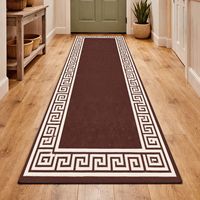 Tapis de couloir géométrique simple européen en fausse fourrure de cachemire, tapis de luxe antidérapant et lavable pour entrée et balcon