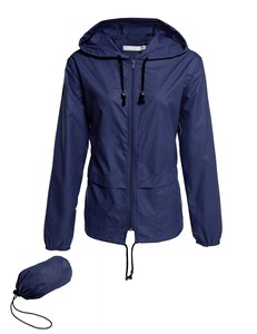 Vestes <span class=keywords><strong>de</strong></span> <span class=keywords><strong>pluie</strong></span> imperméables légères pour femmes, coupe-vent à capuche pliable pour l'extérieur - Product Image 5