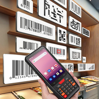 Escáner de Códigos de Barras 1D/2D Portátil con Android 12, 4G, NFC, GSM, Terminal de Datos para Inventario, PDA Resistente, en Stock