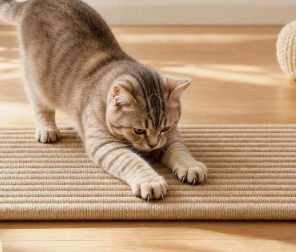 Alfombra rascadora de sisal para gatos, plegable, antiarañazos, para afilar las garras, alfombra para el suelo del hogar. - Product Image 2