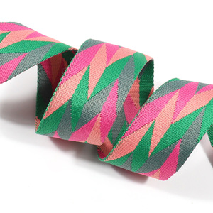 Liwei Umweltfreundlicher 3,8cm Jacquard-Gürtel im Ethno-Stil mit Rautenmuster als Damen-Taschendekoration 100% Polyester - Product Image 3